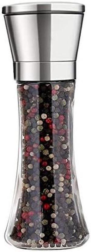 Professional Stainless Steel Salt and Pepper Grinder with Adjustable Coarseness with Five Grinding Level Pepper Mill Grinders Shakers .（Single Package）