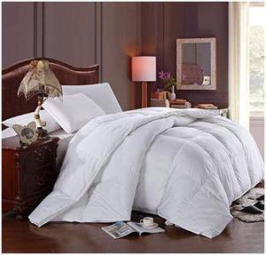Hotel Down Comforter, Hypoallergenic Down Comforters, Light and Buffy, 100% Cotton Solid Shell, Medium Warmth, Duvet Insert, Oversized Queen