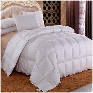 Hotel Down Comforter, Hypoallergenic Down Comforters, Light and Buffy, 100% Cotton Dobby Checkered Shell, Medium Warmth, Duvet Insert, Full/Queen