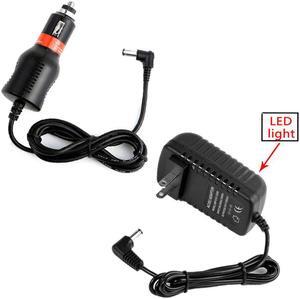 Car Charger +AC/DC Power Adapter For GPX PD701 B PD7711 B 7" Portable DVD Player