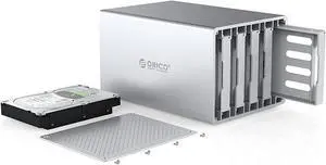 5 Bay Raid Storage Enclosure 3.5inch Type-C to SATA III External Raid Storage Aluminum Alloy Drive Enclosure HDD SSD Support RAID 0/1/JBOD-WS500RC3 5 Bay Raid Storage Enclosure 3.5inch Type-C to SATA III External Raid Storage Aluminum Alloy Drive Enclosure HDD SSD Support RAID 0/1/JBOD-WS500RC3