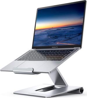 Lamicall Laptop Stand, Adjustable Notebook Riser - Foldable Portable Ergonomic Computer Desktop Laptop Holder for Desk, Compatible with MacBook Air Pro, Dell XPS, HP (10-17") - Silver