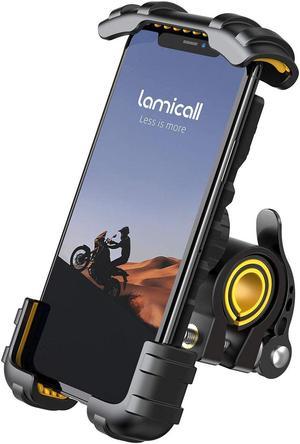 Lamicall Bike Phone Holder, Motorcycle Phone Mount - Adjustable Scooter Phone Holder for iPhone 12 Mini, 12 Pro Max, 11 Pro Max Xs XR 8 X 8P 7 7P 6S, Samsung S10 S9 S8, Huawei, All 4.7-6.8 Devices