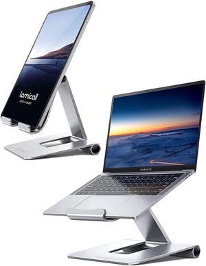 Lamicall Adjustable Tablet Stand and Adjustable Laptop Stand Bundle - Silver