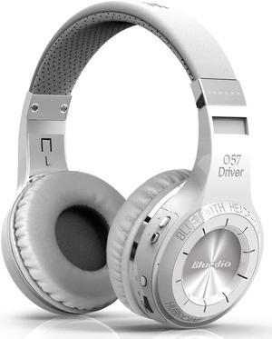 Bluedio Wireless Bluetooth V5.0 Stereo Headphones with Mic (HT Turbine White )