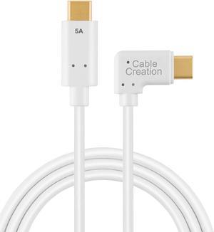 USB C to USB C Cable 100W CableCreation 6ft USB C to C Cable 5A Fast Charge Compatible with New MacBookPro Google Chromebook Pixel Galaxy S20 S10 S9 Note 10 18M White