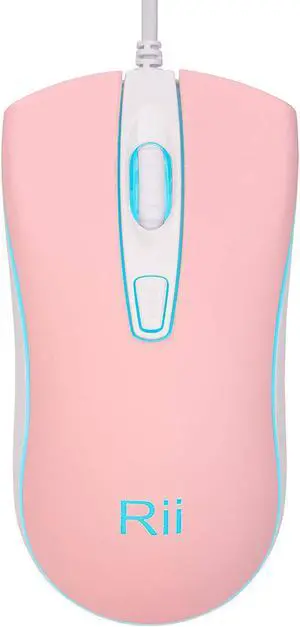 Rii Wired Mouse, USB Computer Mouse,RGB Optical Office Mice for PC,Computer,Laptop,Desktop,Windows,Chromebook (PINK) Rii Wired Mouse, USB Computer Mouse,RGB Optical Office Mice for PC,Computer,Laptop,Desktop,Windows,Chromebook (PINK)