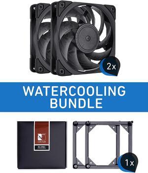 Noctua Bundle: 2X NF-A12x25 PWM chromax.Black.swap + 1x NA-SMFA1, Set for 280mm Water Cooling Radiator