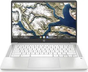HP Chromebook 14a-na0031wm 14" HD WLED Laptop Intel Pentium Silver N5000 1.1 GHz up to 2.7 GHz 4GB LPDDR4-2400 SDRAM 64 GB eMMC Intel UHD Graphics 605 Chrome OS, B Grade - 9FY38UA