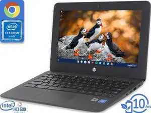 HP Chromebook 11a-nb0013dx 11.6" HD Display, Intel Celeron N3350 1.1 GHz up to 2.4 GHz 4GB LPDDR4-2400 RAM, 32GB eMMC, Wi-Fi, Bluetooth, Intel HD Graphics 500 Chrome OS - 1N091UA
