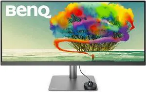 BenQ PD3420Q 34 2K Monitor 21:9 3440 x 1440 WQHD IPS 350nit 1000:1 5ms 60 Hz Anti-Glare Built-in Speaker HDMI USB B/C DisplayPort - Grey 1 Year Direct BenQ Warranty