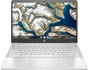HP Chromebook 14a-na0010ds 14" HD 1366x768 Touch Laptop Intel Celeron N4020 1.1 GHz up to 2.8 GHz 4GB LPDDR4-2400 SDRAM 128GB eMMC Intel UHD Graphics 600 Chrome OS