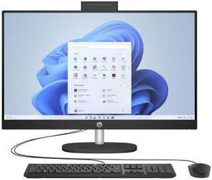 HP 27-CR0000T 27" FHD IPS All-In-One Desktop Intel Core i5-1335U 3.4 GHz up to 4.6 GHz Intel Iris Xe 8GB DDR4 512GB SSD Windows 11 Home, Black - 946D3AV-V004