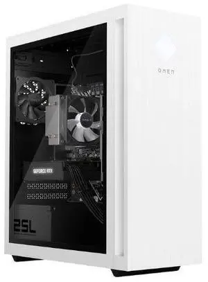 HP OMEN 25L GT15-2000T Intel Core i7-14700F 1.5 GHz up to 5.4 GHz 64GB DDR5 1TB SSD 2TB HDD NVIDIA GeForce RTX 4060 Windows 11 Home Gaming Desktop, White - 89C08AV-V003