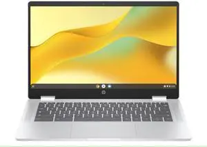HP Chromebook x360 14b-cd0008ca 14" Intel Processor N100 up to 3.4 GHz 4GB RAM 128GB UFS Intel UHD Graphics Chrome OS Laptop, Silver - 9U606UA