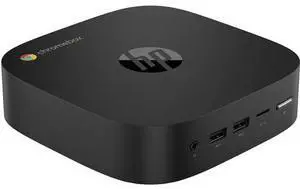 HP Chromebox G4 Intel Celeron 7305 1.1 GHz 4 GB DDR4-3200 MHz 64GB eMMC Intel UHD Graphics USB C Chrome OS Desktop, Black - 8R2T3UT-I708