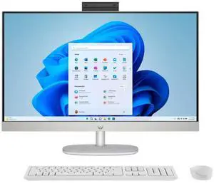HP 27-CR0000I 27" FHD IPS Intel Core i3-1315U 1.2 GHz up to 4.5 GHz 16GB DDR4 512GB PCIe NVMe M.2 SSD Intel UHD Graphics Windows 11 Home All-in-One Desktop, White - 946A7AV-V005