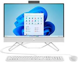 HP 24-cb1124 23.8" FHD Touch Intel Core i3-1215U 1.2 GHz up to 4.4 GHz 8GB DDR4 512GB PCIe NVMe M.2 SSD Intel UHD Graphics Windows 11 Home All-in-One Desktop, White - 8L9D0AA