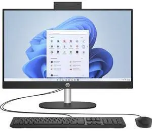 HP 24-cr0030 23.8" FHD Intel Core i3-N300 3.8 GHz 8GB DDR4 256GB PCIe NVMe M.2 SSD Intel UHD Graphics Windows 11 Home All-in-One Desktop, Black - 7G9S5AA