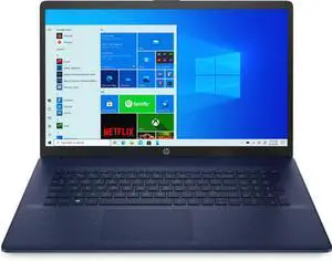 HP 17-cn0613ds 17.3" FHD Intel Celeron N4120 1.1 GHz up to 2.6 GHz 4GB DDR4 128GB PCIe NVMe M.2 SSD Intel UHD Graphics Windows 11 Home in S mode Laptop, Blue - 889C0UA