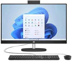 HP 27-CR0000A 27" FHD IPS AMD Ryzen 5 7520U 2.8 GHz up to 4.3 GHz 16GB DDR4 512GB PCIe NVMe M.2 SSD AMD Radeon Graphics Windows 11 Home All-in-One Desktop, White - 947Q8AV-V001