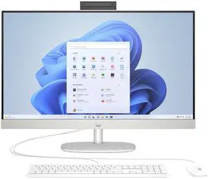 HP 27-cr0006 27" FHD Intel Core i5-1335U 1.3 GHz up to 4.6 GHz 8GB DDR4 256GB PCIe NVMe M.2 SSD Intel Iris Xe Graphics Windows 11 Home All-in-One Desktop, White - 7X9C0AA