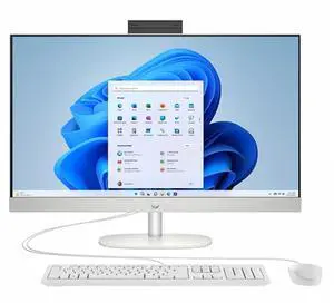 HP 27-cr1000t 27" FHD IPS Intel Core Ultra 7 155U 1.7 GHz up to 4.8 GHz 16GB DDR5 1TB PCIe NVMe M.2 SSD Intel Graphics Windows 11 Home All-in-One Desktop, White - 9A8H1AV-V006