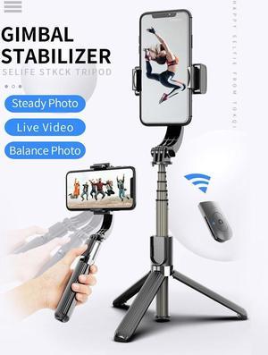 L08 Gimbal Stabilizer Selfie Stick Tripod BT4.0 Wireless Aluminum Alloy Foldable Selfie Stick Tripod for