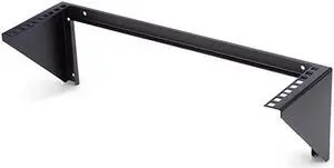 com 3U Wall Mount Patch Panel Bracket 19 in Steel Vertical Patch Panel Mounting Rack for Networking Equipment RK319WALLV Black
