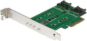 com 3port M2 SSD NGFF Adapter Card Supports 1x PCIe NVMe M2 SSD 2x SATA III M2 SSDs PCIe 30 Adapter PEXM2SAT32N1