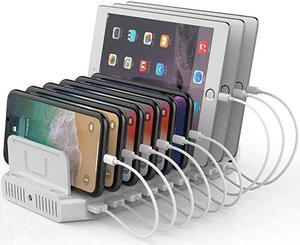 USB C PD 60W Charging Station with QC 30  160W 10Port USB Quick Charger Dock Power Delivery Compatible with Laptop MacBook 2015 or Later Pixel Upgraded Dividers