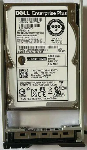 (NOT FOR HOME PC!) Dell EqualLogic 600Gb 10K 2.5" SAS Drive Hitachi HUC106060CSS600 0B25671 WXCG9