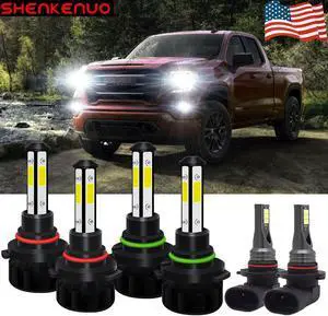 For  Silverado 1500 2500 HD 2004-2006 LED Headlight + fog Light Bulbs Combo