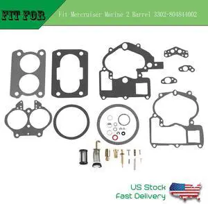 New Carburetor Rebuild Repair Kit fit Mercruiser Marine 2 Barrel 3302-804844002