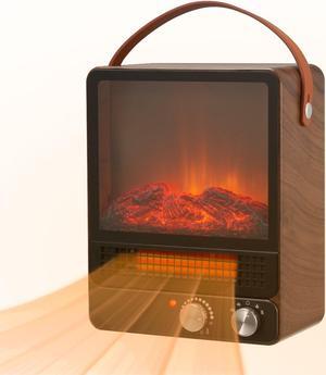 1500W 3D Electric Fireplace Freestanding Heater Flame Stove