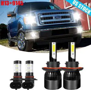 LED Headlight Hi/Lo Beams+Fog Lights Bulbs for 2005-2014 Ford F-150 F-250 F-350