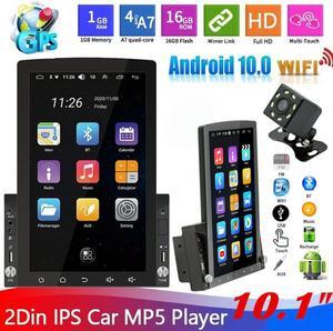 10.1" 2 Din Car Stereo Radio Android 10 GPS WiFi Vertical Touch Screen FM Player