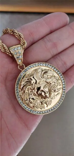 18K Gold Plated Pendant 5mm 30" Chain Necklace-#8