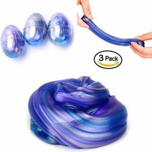 3 Pack Fluffy Floam   Mud, Soft Egg   Colorful Fluffy   Scented