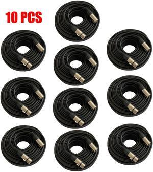 10 Pack 25FT Premium XLR 3Pin Male Female Mic Microphone Mixer Audio Cord Cable