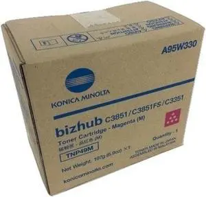 Konica Minolta A95W330 TNP-49M Magenta Toner Cartridge for USE in BIZHUB C3351 C3851FS E