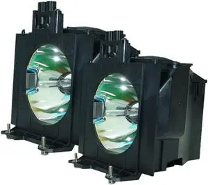 Jaspertronics Original ET-LAD55W Lamp & Housing TwinPack for Panasonic Projectors - Fits PT-D5500, PT-D5600UL, PT-DW5000, TH-D5600, ET-LAD55W & More - 2 Units Per Pack with 1 Year Warranty
