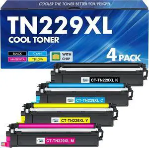 TN229 TN229XL 229XL MFC-L3780CDW Toner Cartridges: Compatible for Brother TN229XL TN229 TN 229 HL-L3220CDW HL-L3280CDW MFC-L3720CDW HL-L3300CDW HL-L3295CDW Printer ( 229XL Toner Cartridges 4 Pack)
