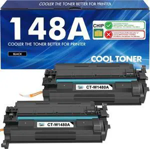 148A Toner Cartridge Black 148X Compatible Replacement for HP W1480A W1480X MFP 4101fdw 4101fdn Pro 4001dw 4001dn 4001n Printer Ink (2 Pack with Chip)