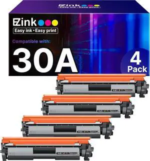 E-Z Ink CF230A 30A Toner Cartridge Black Replacement for HP 30A Black Toner Cartridge CF230X Compatible with M227fdw M203dw M227fdn M203dn M227sdn M203d M227 M203 Series Printer (Black, 4-Pack)