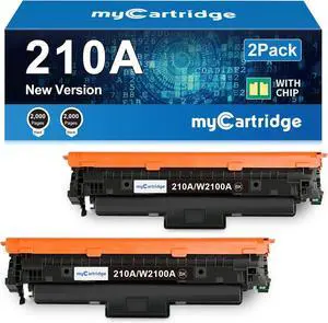 210A Black Toner Cartridge 2 Pack (with Chip) Compatible Replacement for HP 210A 210X for Color Laserjet Pro MFP 4301fdw 4301fdn Pro 4201dw 4201dn Series Printer Ink W2100A W2100X High Yield
