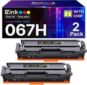 E-Z Ink Compatible 067H 067 Black Toner Cartridge Replacement for Canon 067H 067 CRG-067 High Yield to use with Canon imageCLASS MF656CDW MF654CDW MF653Cdw LBP633CDW Printer with Chip (2 Pack)