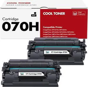 070H 070 Black Toner Cartridge 2 Packs CRG-070H 070H 070 Toner Compatible for Canon 070 070H CRG070 CRG-070 CRG070H CRG-070H Toner Cartridge for Canon imageCLASS MF465 MF462 LBP247 LBP246 Printer Ink