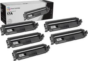 LD Compatible Toner Cartridge Replacement for HP 17A CF217A (Black, 5-Pack) Compatible with HP Printer Models HP Laserjet Pro M102a M102w MFP 130a M130fn M130fw M130nw