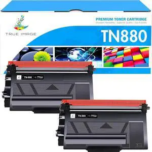 TRUE IMAGE TN880 Black Toner Cartridge 2 Pack Compatible for Brother TN 880 TN-880 Super High Yield Work for Brother HL-L6200DW HL-L6400DW MFC-L6700DW MFC-L6800DW MFC-L6900DW Printer